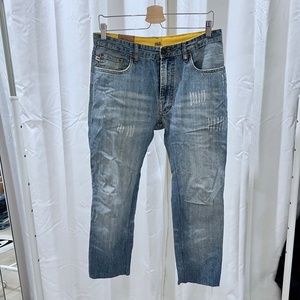 Parasuco Denim Distressed Jeans and Cut Out Cropped Bottom.